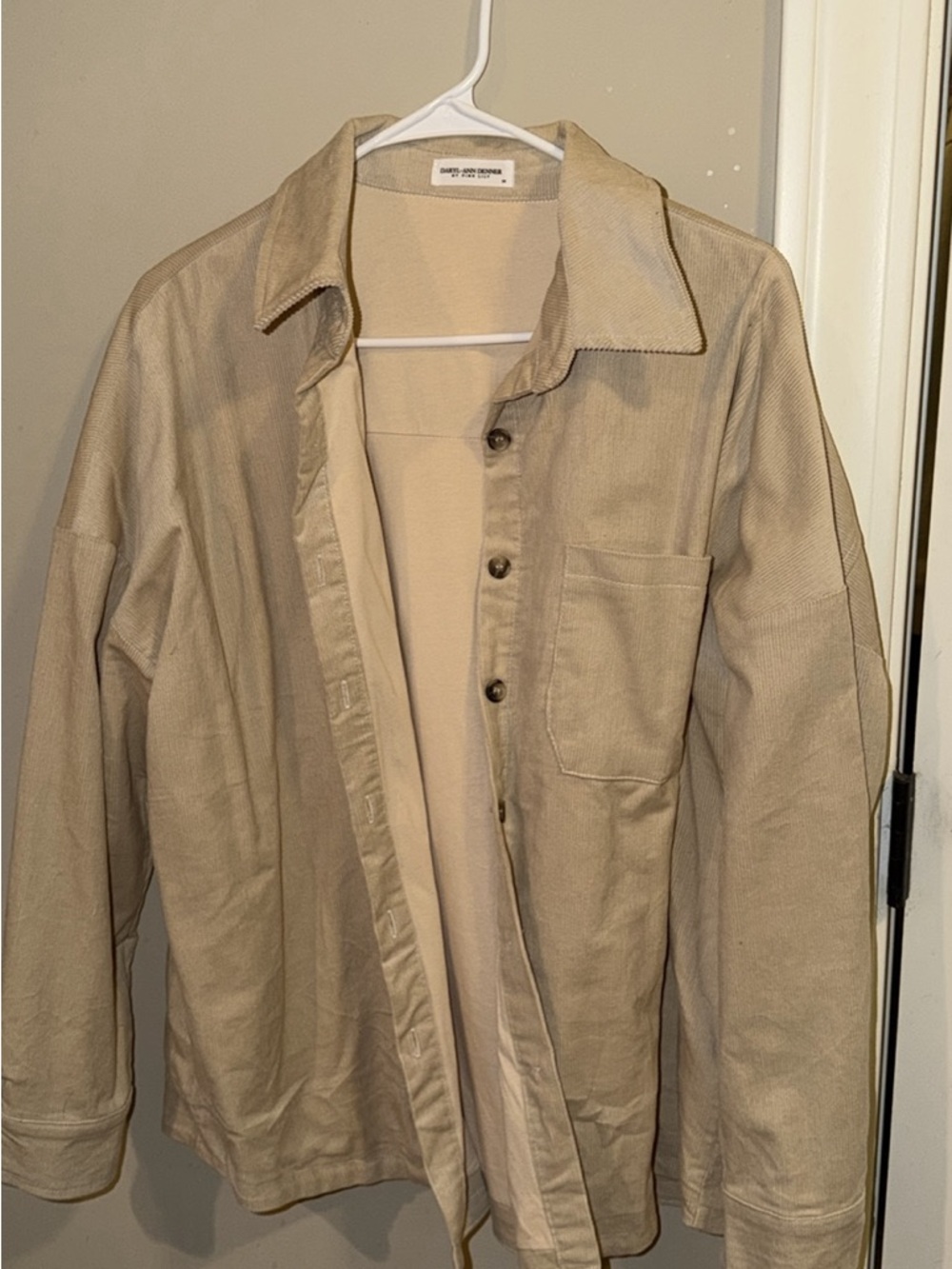 Pink Lily women’s Beige Shirt Jacket